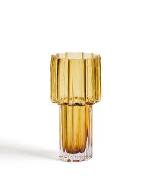 Cristila orange glass vase 30cm by null, a Vases & Jars for sale on Style Sourcebook