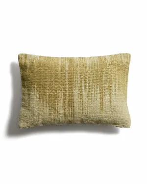 Liroda jute cushion cover with green ikat graphic 40 x 60 cm by null, a Cushions, Decorative Pillows for sale on Style Sourcebook
