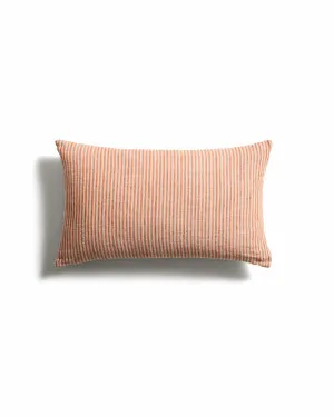 Oriade orange striped linen cushion cover 30 x 50cm by null, a Cushions, Decorative Pillows for sale on Style Sourcebook