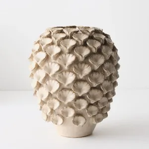Pispali Pot Large Almomd Creme 28cmh x 25cmd by Floral Interiors, a Vases & Jars for sale on Style Sourcebook