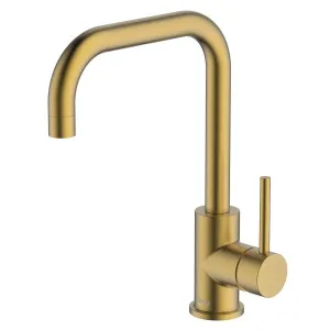Abey Lucia Lead-Free Square Sidelever Mixer Tap Brushed Brass 3K3-BB-LF by Abey, a Kitchen Taps & Mixers for sale on Style Sourcebook