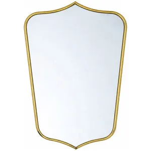 Turner Hastings Mayer 80x50 Shield Bathroom Mirror Brushed Brass MA410MR-BB by Turner Hastings, a Mirrors for sale on Style Sourcebook