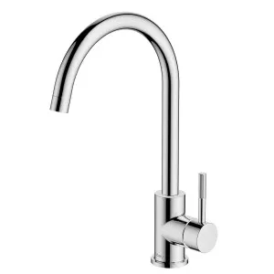 Abey Lucia Lead-Free Gooseneck Kitchen Mixer Tap with Knurled Handle Chrome 3K4-K-LF by Abey, a Kitchen Taps & Mixers for sale on Style Sourcebook