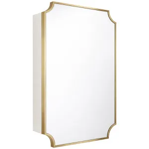 Turner Hastings Claremont 80x50 Bathroom Mirror Shaving Cabinet Brushed Brass CL405SC-BB by Turner Hastings, a Mirrors for sale on Style Sourcebook
