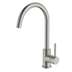 Abey Lucia Lead-Free Goose Sidelever Mixer Tap Brushed Nickel 3K4-BN-LF by Abey, a Kitchen Taps & Mixers for sale on Style Sourcebook