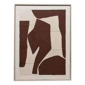 Burgundy Shapes 2 Box Framed Canvas in 60 x 80cm by OZ Design, a Painted Canvases for sale on Style Sourcebook