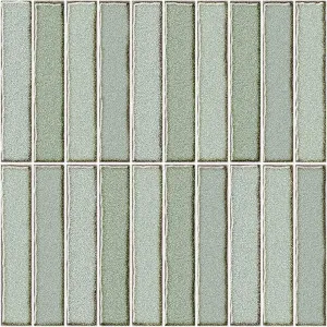 Zen Fingers (150x25) Hisui (Gloss) 300x300 by Sanctuary Makers, a Mosaic Tiles for sale on Style Sourcebook