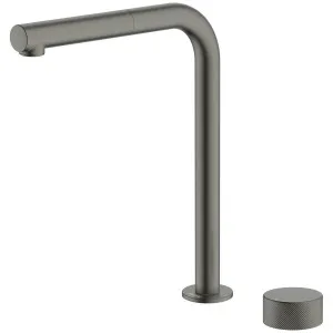 Abey Poco Square Pull Out Kitchen Mixer Tap Gunmetal 8K1-GM-LF by Abey, a Kitchen Taps & Mixers for sale on Style Sourcebook
