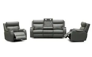 Langford leather recliner suite by Focus On Furniture, a Sofas for sale on Style Sourcebook