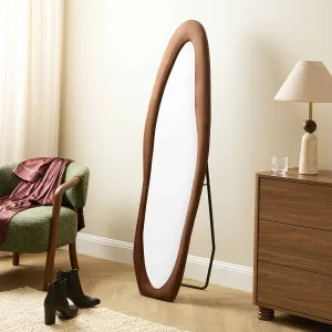 Lennon Upholstered Full Length Mirror - Chocolate - Mocka by Mocka., a Mirrors for sale on Style Sourcebook