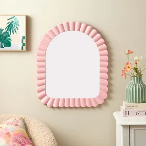 Kaia Shell Edge Wall Mirror - Pink - Mocka by Mocka., a Mirrors for sale on Style Sourcebook