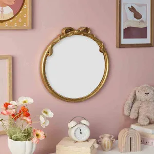 Emmeline Bow Oval Wall Mirror - Gold - Mocka by Mocka., a Mirrors for sale on Style Sourcebook