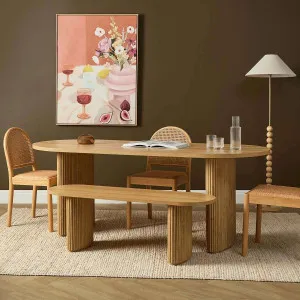 Amara Six Seater Large Dining Table - Natural - Mocka by Mocka., a Dining Tables for sale on Style Sourcebook