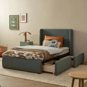 Charley Storage King Single Bed - Sage Green - Mocka by Mocka., a Beds & Bed Frames for sale on Style Sourcebook