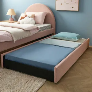 Amelie Single Trundle Bed - Pink - Mocka by Mocka., a Beds & Bed Frames for sale on Style Sourcebook