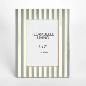 Lira Bone Inlay 5 x 7 " Photo Frame Grey & White by Florabelle Living, a Prints for sale on Style Sourcebook