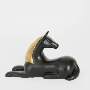 Beau Horse Sculpture Black & Gold by Florabelle Living, a Statues & Ornaments for sale on Style Sourcebook