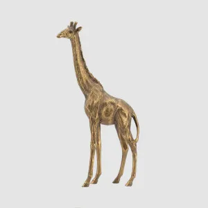 Nubian Giraffe Sculpture Small Gold by Florabelle Living, a Statues & Ornaments for sale on Style Sourcebook