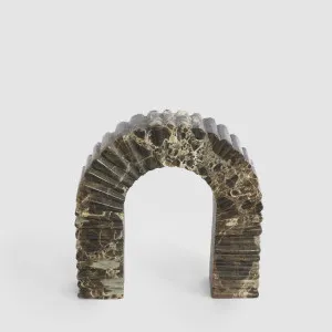 Oro Arch Sculpture Dark Emperador Marble by Florabelle Living, a Statues & Ornaments for sale on Style Sourcebook