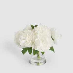 Peonies in Water Vase White by Florabelle Living, a Plants for sale on Style Sourcebook