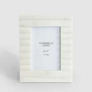 Cici Ribbed 5 x 7" Photo Frame Marble by Florabelle Living, a Prints for sale on Style Sourcebook