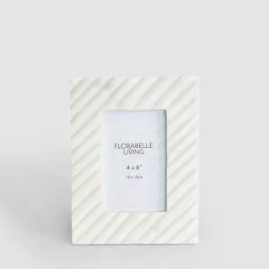 Cici Linea 4 x 6" Photo Frame Opal White Marble by Florabelle Living, a Prints for sale on Style Sourcebook