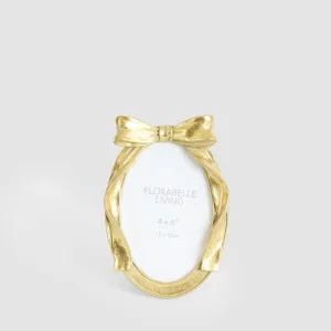 Lumi Oval Bow 4 x 6 " Photo Frame Gold by Florabelle Living, a Plants for sale on Style Sourcebook