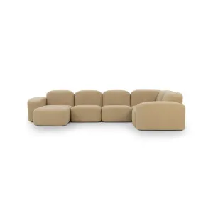 Muse 5 Seat LAF Chaise Sofa - [ Airlie Camel ] by Ellison Studios, a Sofas for sale on Style Sourcebook