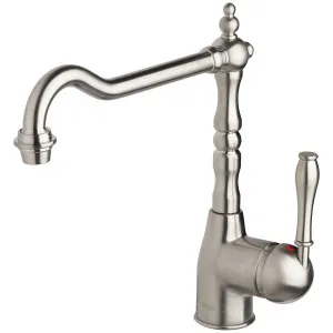 Armando Vicario Provincial Single Lever Kitchen Mixer Tap Brushed Nickel PALAIS-BN-LF by Armando Vicario, a Kitchen Taps & Mixers for sale on Style Sourcebook
