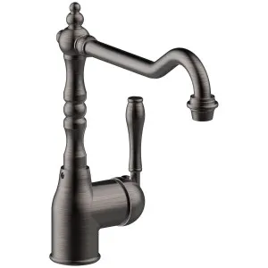 Armando Vicario Provincial Single Lever Kitchen Mixer Tap Black Brushed Nickel PALAIS-BBN-LF by Armando Vicario, a Kitchen Taps & Mixers for sale on Style Sourcebook