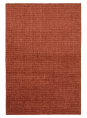 Glorese Terracotta Cut Pile Wool Rug by Miss Amara, a Shag Rugs for sale on Style Sourcebook
