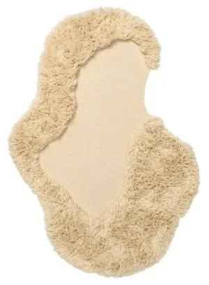 Ondria Beige Shag Wool Rug by Miss Amara, a Shag Rugs for sale on Style Sourcebook