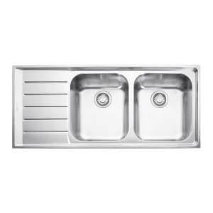 Franke Neptune Double Bowl Inset Sink with Left Hand Drainer by Franke, a Kitchen Sinks for sale on Style Sourcebook