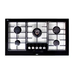 Franke Professional 5 Burner Low Profile Gas Cooktop Black Ceramic Glass 95cm by Franke, a Cooktops for sale on Style Sourcebook