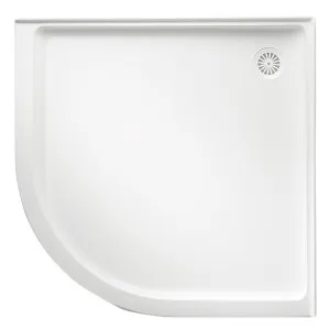 Marbletrend Flinders Polymarble Curved Shower Base 1000mm x 1000mm Centre Outlet by Marble trend, a Showers for sale on Style Sourcebook