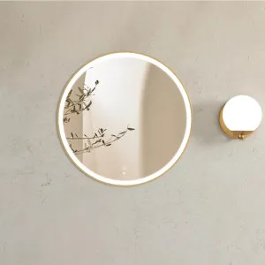 Otti LED Bondi 800mm Gold Metal Frame Tuffi Mirror by Otti, a Vanity Mirrors for sale on Style Sourcebook