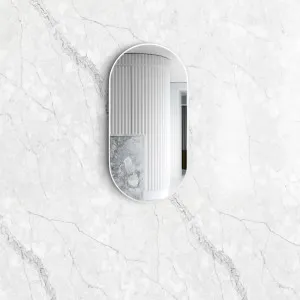Otti Noosa 900(H)x450(W) White Metal Frame Tuffi Mirror by Otti, a Vanity Mirrors for sale on Style Sourcebook