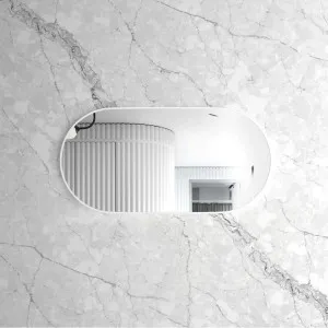 Otti Noosa 1200(W)x600(H) White Metal Frame Tuffi Mirror by Otti, a Vanity Mirrors for sale on Style Sourcebook