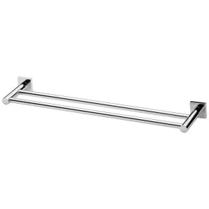 Phoenix Radii Double Towel Rail, 600mm, Square Plate, Chrome by PHOENIX, a Towel Rails for sale on Style Sourcebook