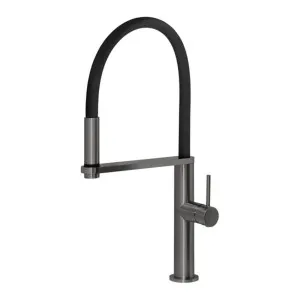 Phoenix Blix Flexible Hose Sink Mixer Round Lead Free Brushed Carbon by PHOENIX, a Kitchen Taps & Mixers for sale on Style Sourcebook