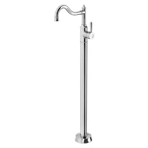 Phoenix Nostalgia Floor Mounted Bath Mixer Shepherds Crook Chrome by PHOENIX, a Bathroom Taps & Mixers for sale on Style Sourcebook