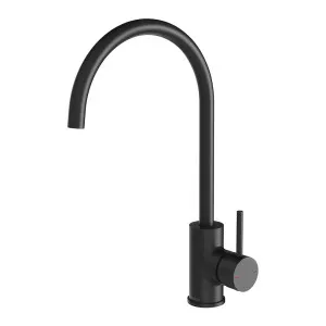 Phoenix Pina Sink Mixer 200mm Gooseneck, Matte Black - 6 Star - Lead Free by PHOENIX, a Kitchen Taps & Mixers for sale on Style Sourcebook