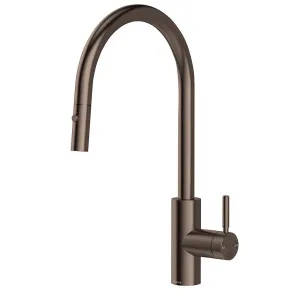 Phoenix Vivid MKII Pull Out Sink Mixer 240mm Gooseneck Brushed Bronze by PHOENIX, a Kitchen Taps & Mixers for sale on Style Sourcebook