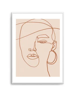 Her Contours II | Terracotta by oliveetoriel.com, a Prints for sale on Style Sourcebook