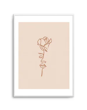 Her Wild Rose | Terracotta by oliveetoriel.com, a Prints for sale on Style Sourcebook