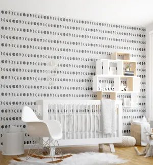 Moon Phases Wallpaper by oliveetoriel.com, a Wallpaper for sale on Style Sourcebook