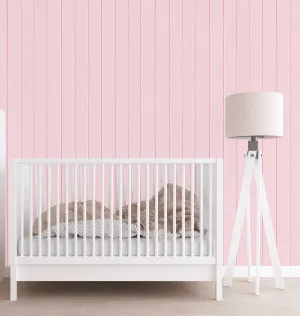Tongue & Groove Wood Panel Wallpaper | Pretty Pink by oliveetoriel.com, a Wallpaper for sale on Style Sourcebook