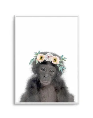 Little monkey | Girls by oliveetoriel.com, a Prints for sale on Style Sourcebook