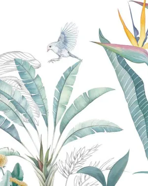 Tropical Adventure Wallpaper Mural by oliveetoriel.com, a Wallpaper for sale on Style Sourcebook