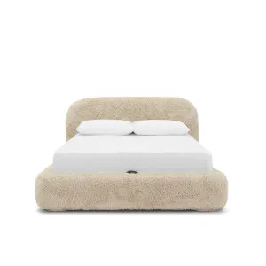 Lull Queen Storage Bed - [ Paddington Cashew ] by Ellison Studios, a Beds & Bed Frames for sale on Style Sourcebook
